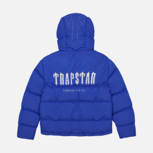 Trapstar Decoded Hooded Quilted Jacket Blue 6
