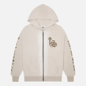 Trapstar Script Spray Hoodie Sand 2