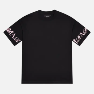 Trapstar Script T Shirt BlackPink 2